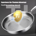 thumbnail image 2 of Plateful Titanium Pan, Frying Pans for Cooking Non Stick, Pure Titanium Pro Hammered Cookware Multifunctional Flat Alloy Steel Wok Lightweight Kitchen Essential Outdoor Camping, 2 of 7