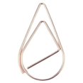thumbnail image 2 of serony 30 Pieces Paper Clip Cute Water Drop Shape Simple Style Solid Color Office School Note Book Photo Clamp Bookmark Rose Gold, 2 of 9