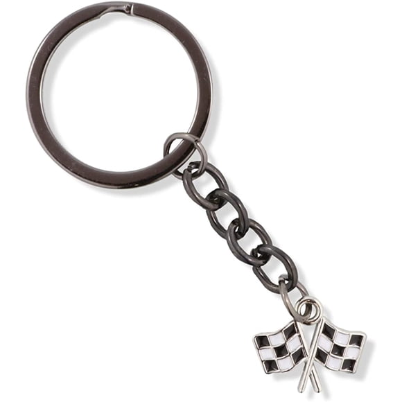 Cadeaux pour Gars de Voiture / Porte-Clés Drapeau à Damier Ou Cadeaux de Course pour Gars et Accessoires de Voiture pour Hommes Gadgets comme Excellents Cadeaux pour les Amateurs de Voitures Ou Cadeaux de Voiture pour Hommes et Femmes Qui Ont Besoin d'Un Excellent Porte-Clés de Voiture