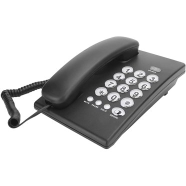 SAYDY Corded Phone with Caller ID, Portable Family Business Office Home Landline Phone, with Redial Function/Flash Function/Mute Function, Fixed Landline Telephone Black