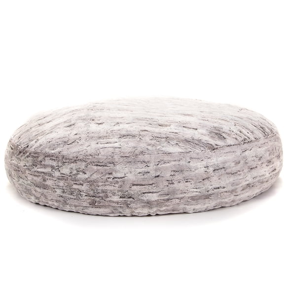 Jaxx Cocoon Large Bean Bag Chair for Adults Premium Luxe Faux Fur, Silver Fox (Set of 1)