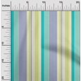 thumbnail image 1 of oneOone Tissu Popeline de Coton Multicolore Rayé Imprimé au Mètre 56 Pouces de Large, 1 of 3