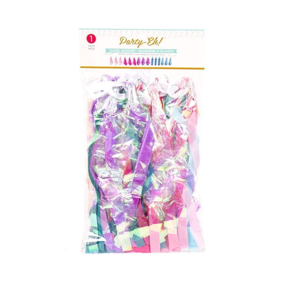 Party- Eh! Pastel and Iridescent Tassel Garland by Horizon Group USA