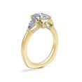 thumbnail image 2 of 0.80 Carat Excellent Oval Shape Genuine Diamond Latest Design Three Stone Engagement Ring for Ladies Solid 18K Yellow Gold Size 7.5, 2 of 8