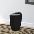 thumbnail image 3 of Tabouret de rangement noir en similicuir de CorLiving, 3 of 3