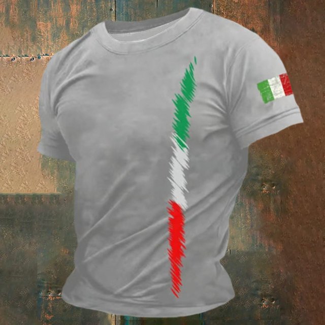 T-Shirt Graphique Décontracté pour Hommes T-Shirt Polyvalent pour Tous les Jours Design à Col Rond Élégant pour Sorties Sociales Coupe Légère et Confortable
