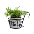 thumbnail image 1 of Hanging Railing Iron Planter Baskets Flower Pot Holder Hanger Metal Fence Rail for Patio Balcony Porch Fence, 1 of 5