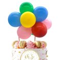 thumbnail image 4 of letairis Cake Topper Home Wedding Party Cake Balloon Ribbon Straws Decoration Pastry Decor Rose Golden Glitter Balloon 2#, 4 of 6