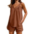 thumbnail image 2 of Japceit Ensembles de Pyjama pour Femmes 2 Pcs Femmes Maison Mode Décontractée de Pâques Hauts et Pantalons Imprimés Ensemble de Pyjama à Manches Courtes avec Poches, 2 of 9