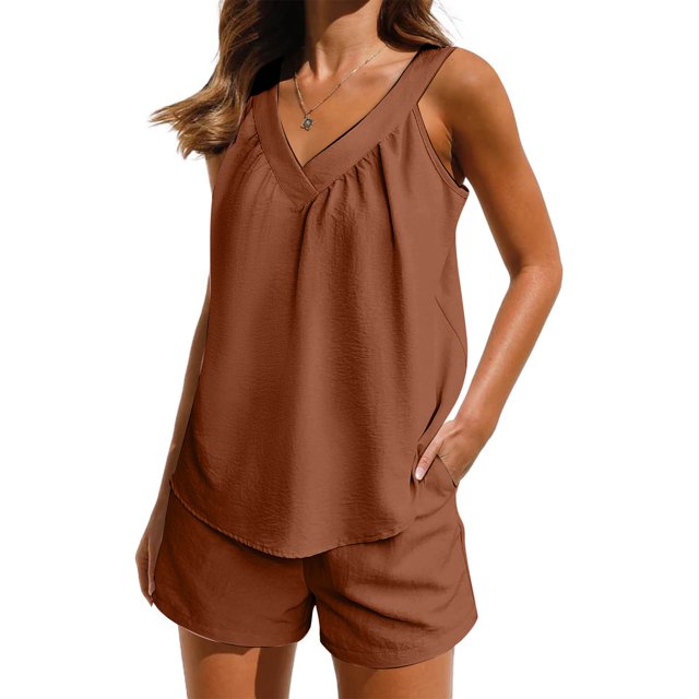 Gspmoly Hauts de Printemps pour Femmes, Mode Maison Décontractée pour Femmes de Pâques Imprimée et Pantalon Ensemble de Pyjama à Manches Courtes avec Poches T-Shirts Chemises pour Femmes Offres