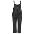 thumbnail image 4 of Cathalem Wide Leg Jumpsuit High Waist Vacation Linen Rompers Dressy,Gray XXL, 4 of 5