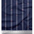 thumbnail image 1 of Soimoi Poly Georgette Fabric Artistic Floral & Stripe Decor Fabric Printed Yard 52 Inch Wide, 1 of 3
