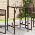 thumbnail image 1 of vidaXL Table de Bar Extérieur Marron 70x70x110 cm Rotin Poly, 1 of 5