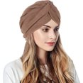 thumbnail image 2 of Women Turbans Knot Pre Tied Bonnet Cap Headwraps Hats, 2 of 6