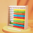 thumbnail image 2 of Milaget Montessori Math Toys 10 Rows Abacus with 100 Colorful Beads Abacus Thinking Game 20.1cmx20.1cmx5.6cm, 2 of 9