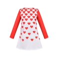 thumbnail image 2 of Robe T-shirt Fille Noël Cœur Rouge Amour Manches Longues 6 Ans, 2 of 5