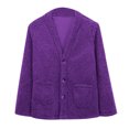 thumbnail image 3 of LSLJS Women's Button Cardigans Plus Size Long Sleeve Open Front Sweater Outerwear Plush Coat, 3 of 4