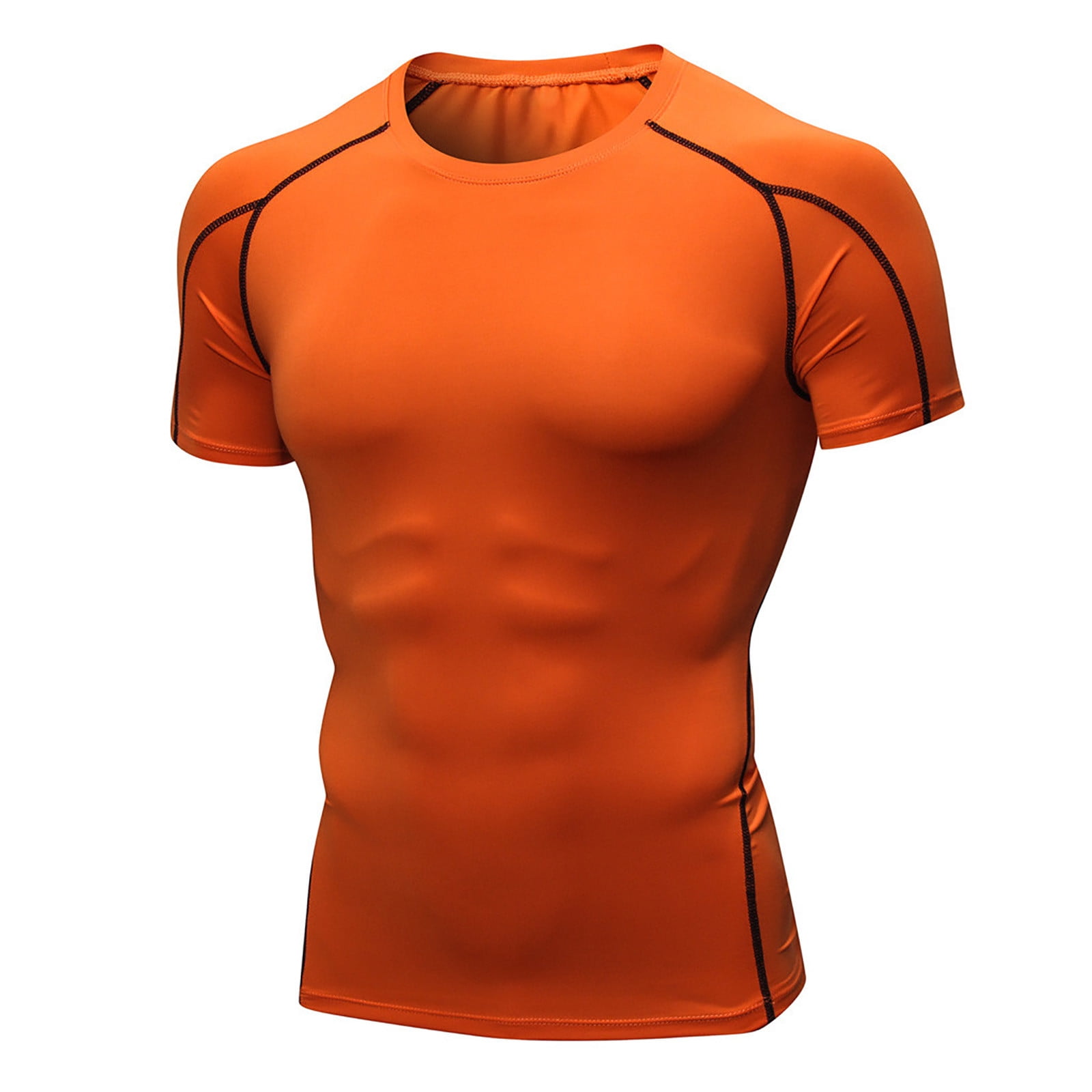 cfhntfmh Men's Shirt Short Sleeve Athletic Base Layer Sports T Shirts Workout Tops for Men Summer Basic Tee