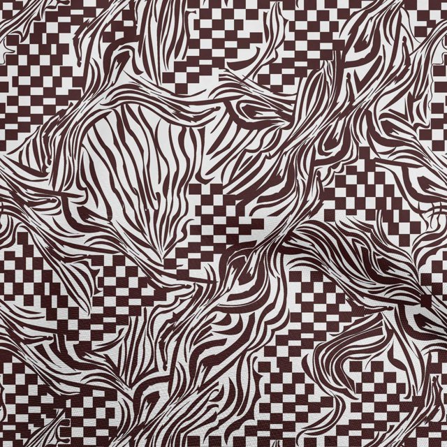 oneOone Polyester Spandex Brown Fabric Abstracts Sewing Material Print Fabric By The Yard 56 Inch Wide