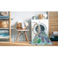 thumbnail image 2 of Ahgly Tapis d'Intérieur Lavable en Machine Carré Transitionnel Gris Laser Ou Gris Laser, 8 Pieds Carré, 2 of 7