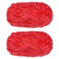 thumbnail image 1 of Unique Bargains 2 Pelotes Fil Velours Fil Chenille 87,49 Verges Polyester Fil Doux pour Couverture 2 Pcs Rouge, 1 of 7