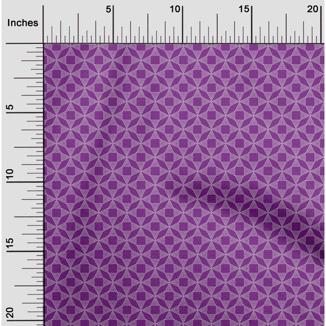 oneOone Silk Tabby Fabric Triangle Block Print Fabric By The Yard 42 Inch Wide