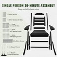 thumbnail image 4 of VEVOR Chaise à Bascule de Porche Extérieure Dossier Haut 2 Pcs Poids 400 lbs, 4 of 9