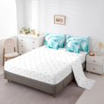 thumbnail image 3 of YST Blue Marble 7-Piece Comforter Set, Abstract Aesthetic Bedding, Queen, 3 of 4