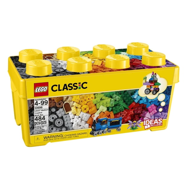 LEGO Classic Medium Creative Brick Box , Toy Set with Train, Car