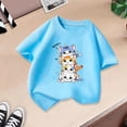 thumbnail image 5 of HNMKIU T-Shirt Graphique à Manches Courtes pour Filles, Tenue Décontractée d'Été, Col Rond Tendance pour Jeunes Fashionistas, 5 of 5