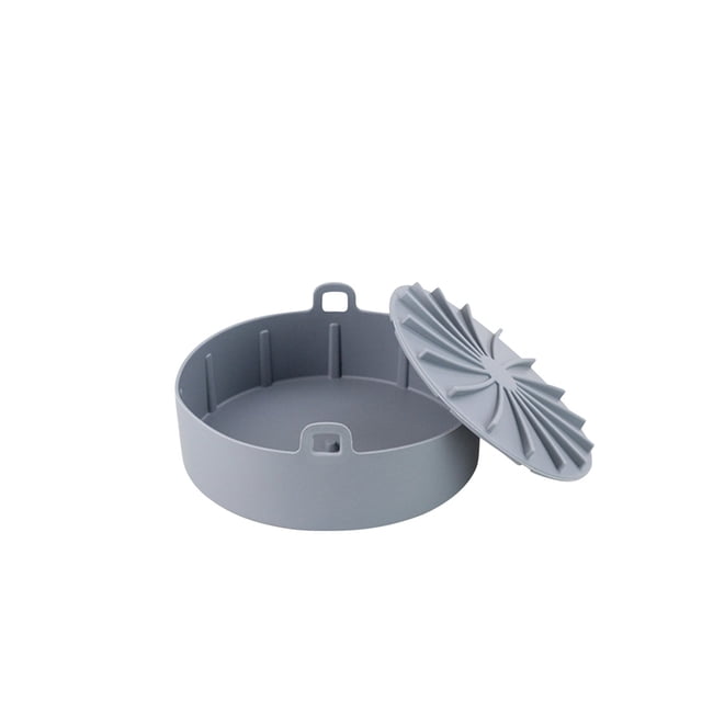 Dvkptbk Air Silicone Pots en pour Friteuse à, Panier en Silicone pour Friteuse à Air Chaud, Accessoires de Four pour Friteuses à Air Sûrs pour les Aliments, Remplacement du Papier Parchemin, Doublure Réutilisable en Silicone pour Friteuse à Air s'Adapte à la Friteuse à Air