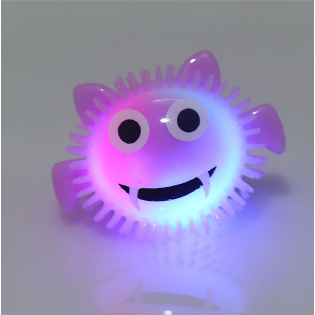 Agiferg Halloween Flash LED Light Pumpkins Finger Ring Hallowmas Party Props