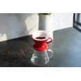 thumbnail image 4 of Zootealy Pour Over Coffee Dripper - Ceramic Slow Brewing Accessories for Home, Cafe, Restaurants - Easy Manual Brew Maker Gift - Strong Flavor Brewer - V01 Paper Cone Filters - Red, 1 Cup, 4 of 6