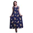 thumbnail image 1 of Bimba Robe Longue Décontractée en Rayonne Florale pour Femmes Bretelles Spaghetti Maxi Robe d'Été-grande, 1 of 4