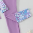 thumbnail image 4 of Yanlir Girls Floral Print Long Sleeve Swimwear Set 3 Piece Rash Guard with Pants UV Protection Swim Suit for Kids Beach Pool Play Quick Dry Active Wear Modest Youth Swim Outfit(Purple,12-13 Years), 4 of 7