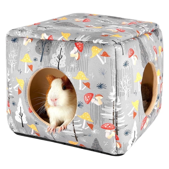ZLight ABS Wooden Hamster House Habitat And Accessories Super Soft And Comfortable Space For Kids Easy gray