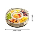thumbnail image 3 of 4.5l Sealed Rotating Vegetable and Fruit Tray Rotating Veggie Tray with Lid and Handle Portable Clear Snackle 360 Rotatable Divided Serving Snack Candy, 3 of 6