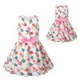 thumbnail image 2 of Penkiiy Robe Florale Sans Manches en Coton Imprimé pour Filles 8 Ans Rose, 2 of 9