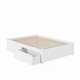 thumbnail image 2 of Concord Wood Full Platform Bed with Footboard & 2 Storage Drawers in White, 2 of 8