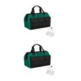 thumbnail image 4 of QualitChoice Sac à Outils pour Électricien, Boîte de Rangement Ajustable, Étanche, Grande Capacité, Kit d'Outils de Maintenance, Noir Vert/13 Pouces, 2 Pcs, 4 of 6