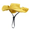 thumbnail image 2 of Yinanstore Chapeau d'Extérieur Chapeau pour Animaux en Velours Côtelé Réglable avec Cordon de Serrage Respirant pour l'Été, Course, Voyage, Randonnée TP Jaune, 2 of 8