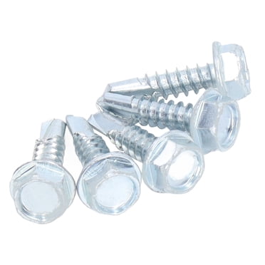 Sheet Metal Screws, Self Drilling Screw Reduce Resistance Standard Prevent Cracking Zinc Plated For Wood Work Hex Head,Round Washer Head