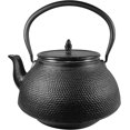 thumbnail image 1 of Large 66 OZ Hobnail Cast Iron Teapot Enameled Interior and Stainless Steel Infuser, 1 of 6