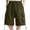 Green, variant on AherBiu Plus Size Cargo Shorts for Men Drawstring Oversized Elastic Waist Casual Shorts with Multi Pockets
