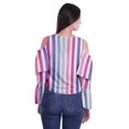 thumbnail image 4 of Moomaya Printed Casual Long Sleeve Tops Women Cold Shoulder Ruffle Sleeves Top, 4 of 4