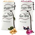 thumbnail image 1 of NUAHRHY Potato Onion Storage Bag Drawstring Cotton Bags Reusable Vegetable Storage Sacks Holds 8lbs Onion Keeper Sacks Large Capacity Vegetable Storage Bags with Side Zipper for Onion Potato Garlic, 1 of 7