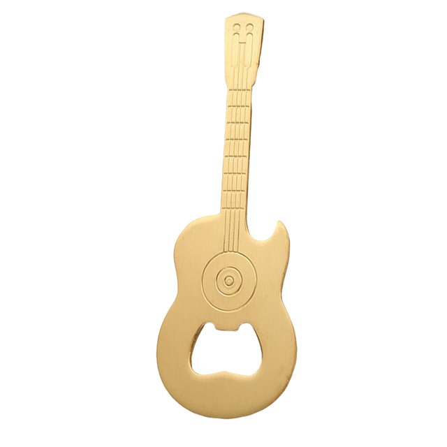 Stainless Steel Guitar Shaped Fridge Magnet - Decorative Practical Metal Magnet for Kitchen Room Decoration