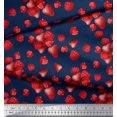 thumbnail image 3 of Soimoi Rayon Fabric Raspberry,Strawberry & Cherry Fruits Printed Fabric 1 Yard 56 Inch Wide, 3 of 3