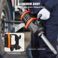 thumbnail image 3 of VEVOR 1 Inch Air Impact Wrench, Up to 5175 ft-lbs Beast Reverse Torque Output Pneumatic Impact Gun w/ 8 Inch Extended Anvil for Repairs and Maintenance of Heavy Duty Machinery / Semi-Truck / Bus, 3 of 9