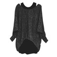 thumbnail image 1 of 2PCS Mode Femmes Batwing T-Shirt à Manches Longues O-Cou Solide Plus des Hauts de Taille, 1 of 2